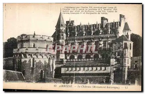 Cartes postales Amboise Le Chateau Monument historique