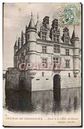 Ansichtskarte AK Chateau de Chenonceaux Detail de la Facade Meridionale