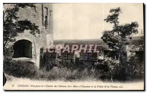 Ansichtskarte AK Chinon Vue prise de l'entree du Chateau Les Nurs d'Enceinte et la Vallee de la Vienne