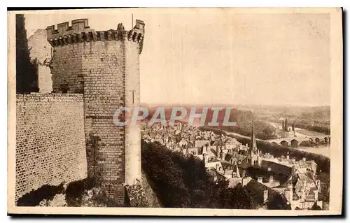 Ansichtskarte AK Chinon Indre et Loire Le Chateau Tour de Boissy et vallee de la Vienne