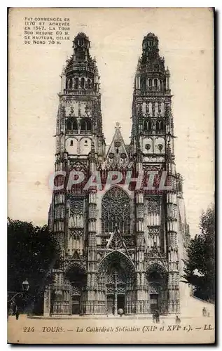 Ansichtskarte AK Tours La Cathedrale St Gatien