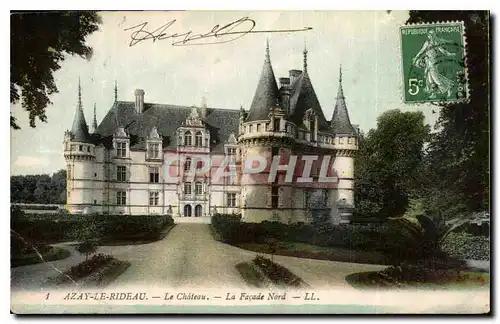 Cartes postales Azay le Rideau Le Chateau La Facade Nord