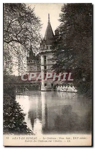 Ansichtskarte AK Azay le Rideau Le Chateau Entree du Chateau sur L'Indre