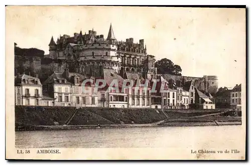 Cartes postales Amboise Le Chateau vu de L'Ile