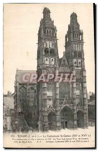 Ansichtskarte AK Tours I et L La Cathedrale St Gatien