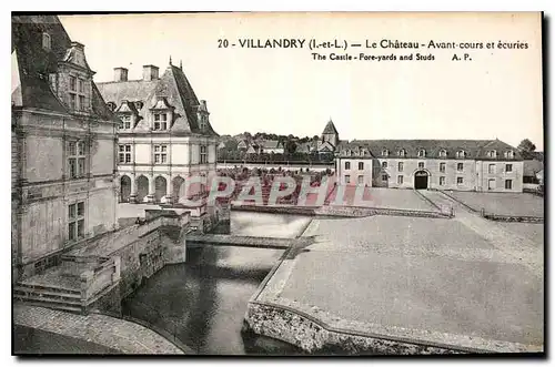 Cartes postales Villandry I et L Le Chateau Avant Cours et ecuries