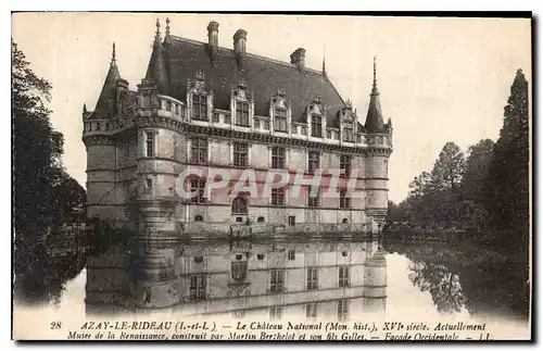 Cartes postales Azay le Rideau I et L Le Chateau National Non Hist Actuellement Musee de la Renaissance construi