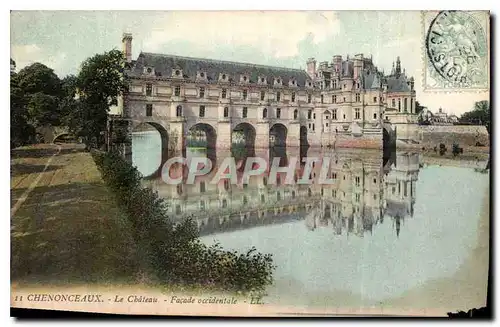 Cartes postales Chenonceaux Le Chateau Facade Occidentale