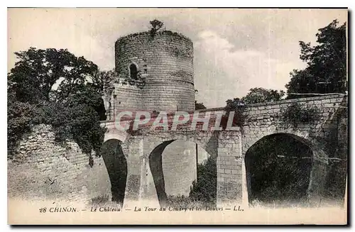 Cartes postales Chinon le Chateau La Tour du Coudry et les Douves