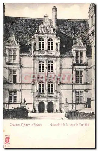 Ansichtskarte AK Chateau d'Azay le Rideau Ensemble de la Cage de l'escalier