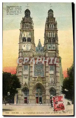 Ansichtskarte AK Tours La Cathedrale St Gatien