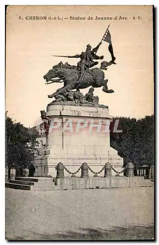 Ansichtskarte AK Chinon I & L Statue de Jeanne D'Arc