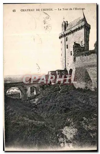 Ansichtskarte AK Chateau de Chinon La Tour de l'Horloge