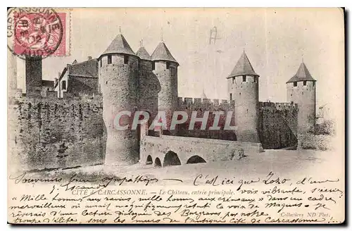 Cartes postales Cite de Carcassonne Le Chateau entree principale