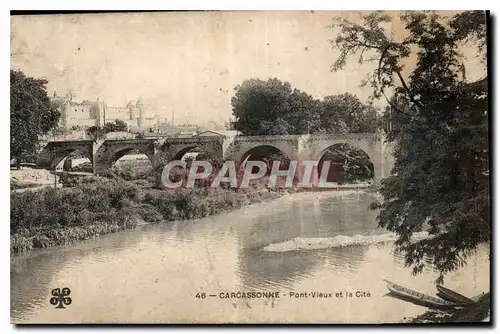 Cartes postales Carcassonne Pont Vieux et la Cite