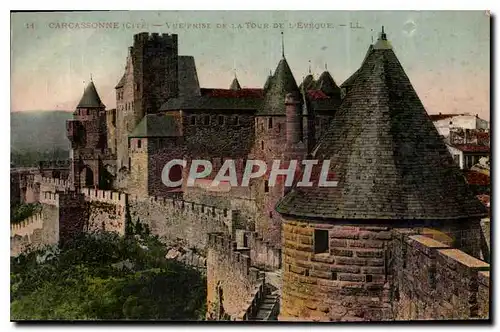 Ansichtskarte AK Carcassonne Cite Vue prise de la Tour de l'Eveque