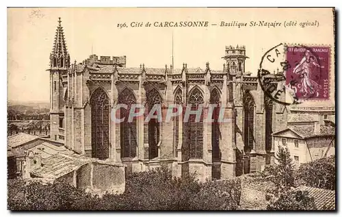 Ansichtskarte AK Cite de Carcassonne Basilique St Nazaire cote ogival