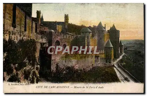 Cartes postales Cite de Carcassonne Montee de la Porte d'Aude