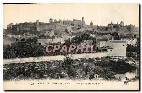 Cartes postales Cite de Carcassonne Vue prise au nord-ouest