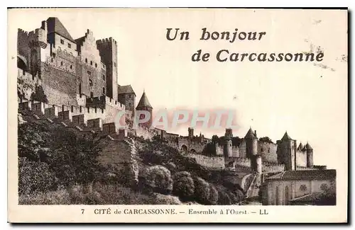 Ansichtskarte AK Cite de Carcassonne Ensemble a l'Ouest