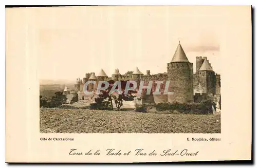 Cartes postales Cite de Carcassonne Tour de la Vade et vue du Sud Ouest