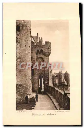Ansichtskarte AK Cite de Carcassonne Defenses du Chateau