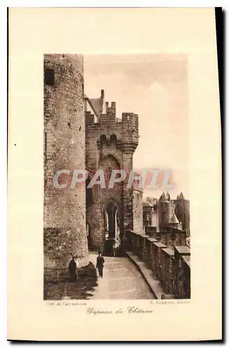 Cartes postales Cite de Carcassonne Defenses du Chateau