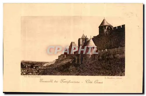 Ansichtskarte AK Cite de Carcassonne Ensemble des Fortifications Cote Ouest