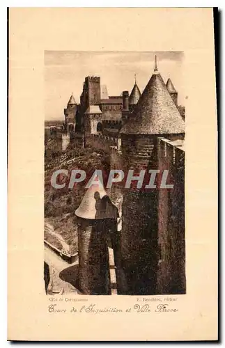 Cartes postales Cite de Carcassonne Tours de l'Inquisition et Ville Basse