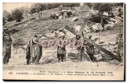 Cartes postales Lourdes Le Calvaire IV Station Jesus rencontre sa tres Sainte Mere