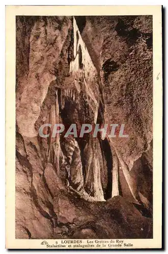 Ansichtskarte AK Lourdes Les Grottes du Roy Stalactites et stalagmites de la grande Salle