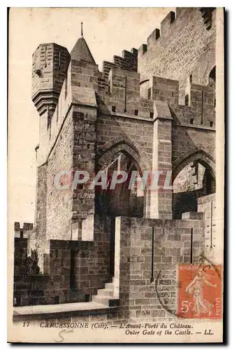 Cartes postales Carcassonne Cite L'Avant Porte du Chateau