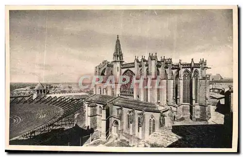 Cartes postales Cite de Carcassonne L'Eglise St Nazaire et le Theatre