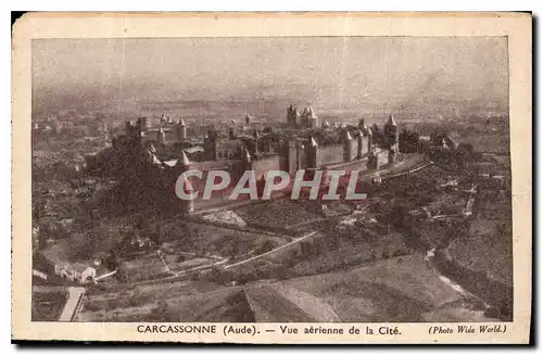Cartes postales Carcassonne aude Vue aerienne de la Cite
