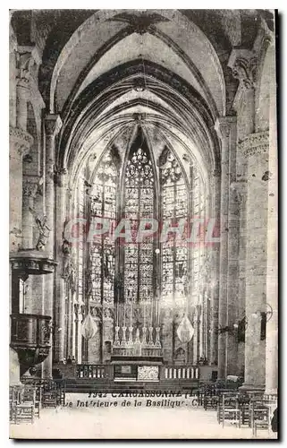 Cartes postales Carcassonne Vue interieure de la Basilique