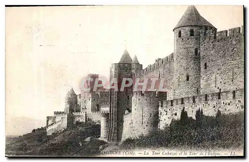 Ansichtskarte AK Carcassonne cite La Tour Cahuzac et la Tour de l'Eveque