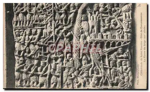 Cartes postales Cathedrale de Saint Nazaire Cite de Carcassonne La Pierre du Siege