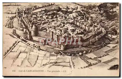 Cartes postales Cite de Carcassonne Vue generale