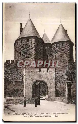 Ansichtskarte AK Carcassonne Cite Porte de la Tour Narbonnaise