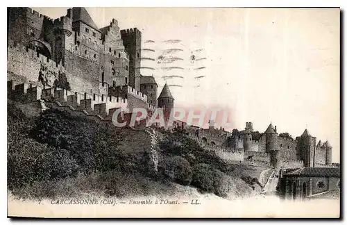 Cartes postales Carcassonne Cite Ensemble a l'Ouest