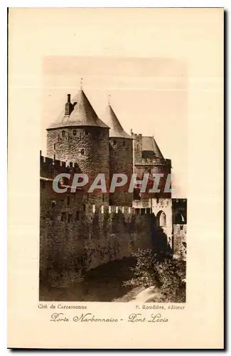 Cartes postales Cite de Carcassonne Porte Narbonnaise Pont Levis