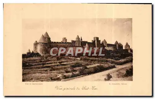Ansichtskarte AK Cite de Carcassonne Vue generale du Sud Est