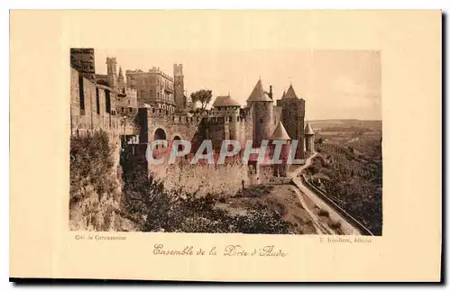 Ansichtskarte AK Cite de Carcassonne Ensemble de la Porte d'aude