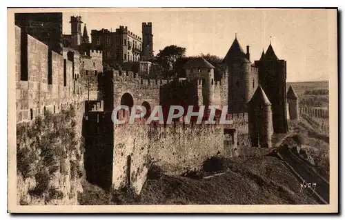 Ansichtskarte AK Carcassonne Aude La Cite Montee de la Porte d'Aude