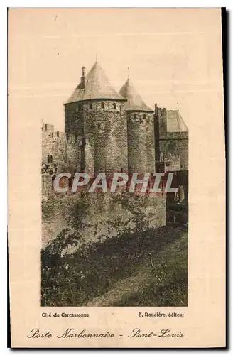 Cartes postales Cite de Carcassonne Porte Narbonnaise Pont Levis
