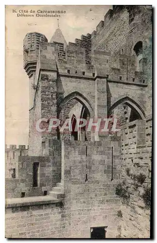 Cartes postales Cite de Carcassonne Defenses Occidentales