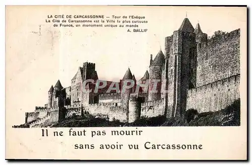 Cartes postales La Cite de Carcassonne Tour de l'Eveque La Cite de Carcassonne est la Ville la plus curieuse de