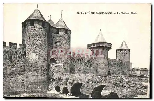 Cartes postales La Cite de Carcassonne Le Chateau Feodal