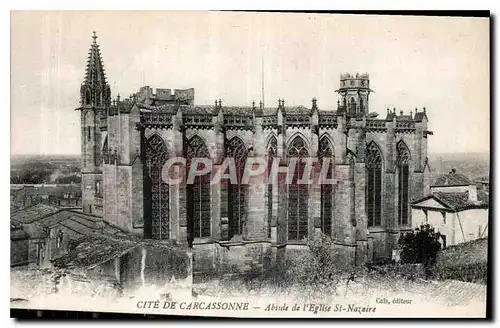 Ansichtskarte AK Cite de Carcassonne Abside de l'Eglise St Nazaire