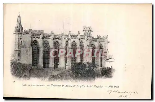 Ansichtskarte AK Cite de Carcassonne Transept et Abside de l'Eglise Saint Nazaire